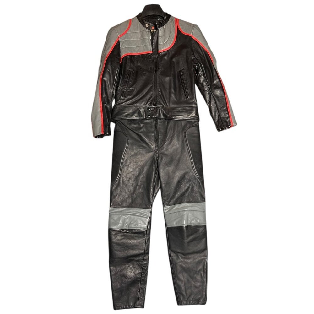 Leather Motorcycle Racing Jumpsuit - Golden Crown by Bristol